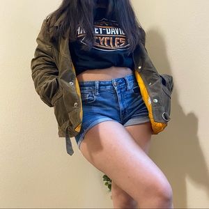 VINTAGE RUSTIC ARMY GREEN JACKET